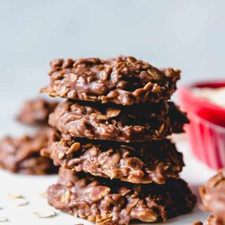No Bake Peanut Butter Chocolate Cookies Image