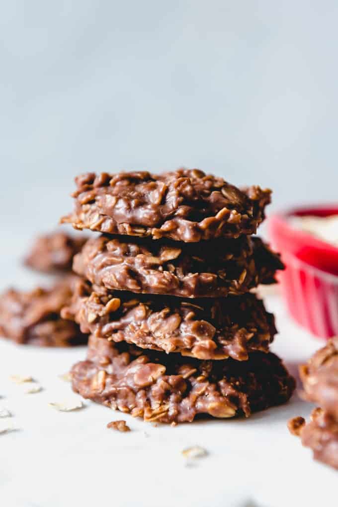 No Bake Peanut Butter Chocolate Cookies Large Image