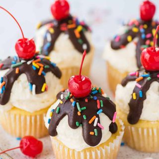 Hot Fudge Sunday Cupcakes Image
