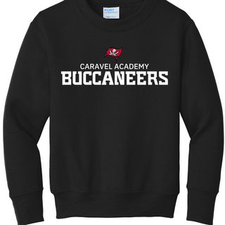 Port & Company Crewneck sweatshirt - Black (Youth & Unisex) - FLAG 2024 logo