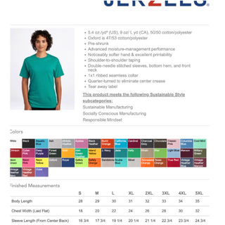 Jerzees 50/50 tee - Yellow (Youth & Unisex)