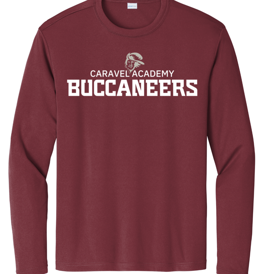 Sport Tek Dri fit long sleeve tee - Maroon (Youth & Unisex)