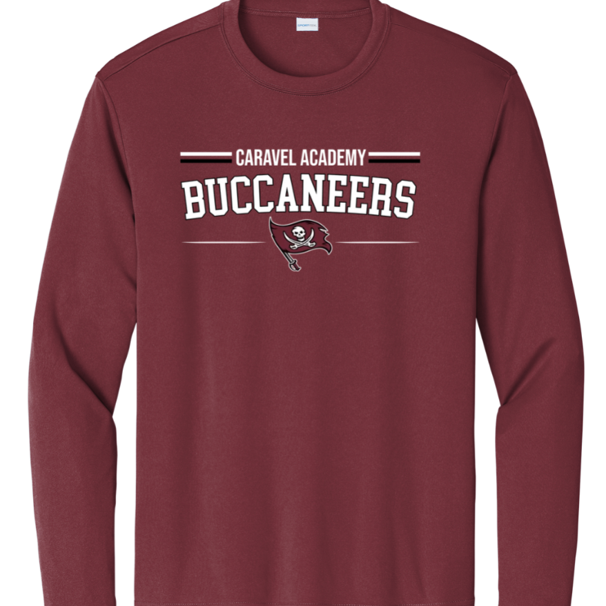 Sport Tek Dri fit long sleeve tee - Maroon (Youth & Unisex Adult)