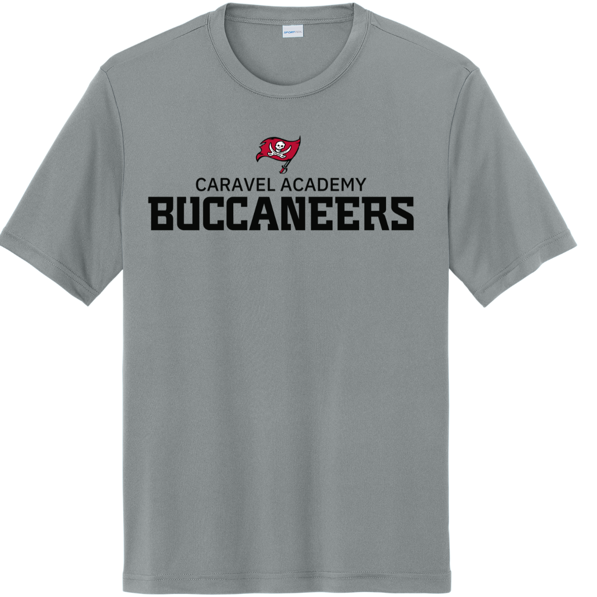 Sport Tek Dri Fit Tee - Grey (Youth, Unisex & Women's) - FLAG 2024 logo