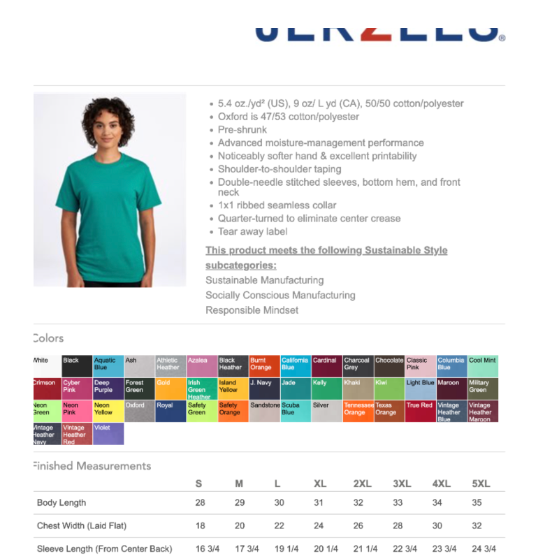 Jerzees 50/50 tee - Black (Youth & Unisex)