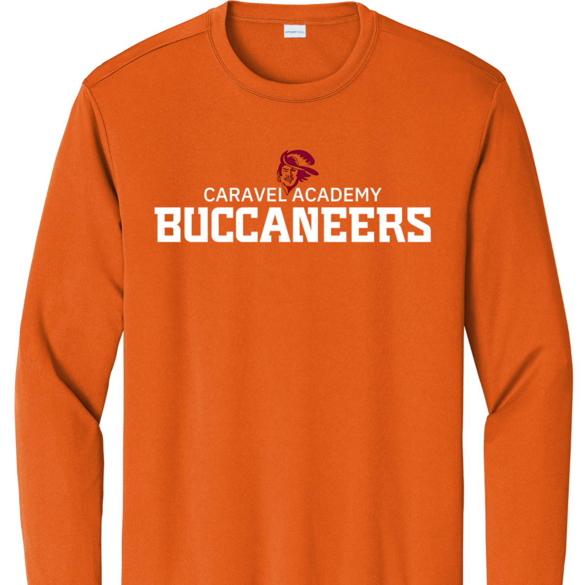 Sport Tek Unisex Dri fit long sleeve tee - Orange (Adult sizes)