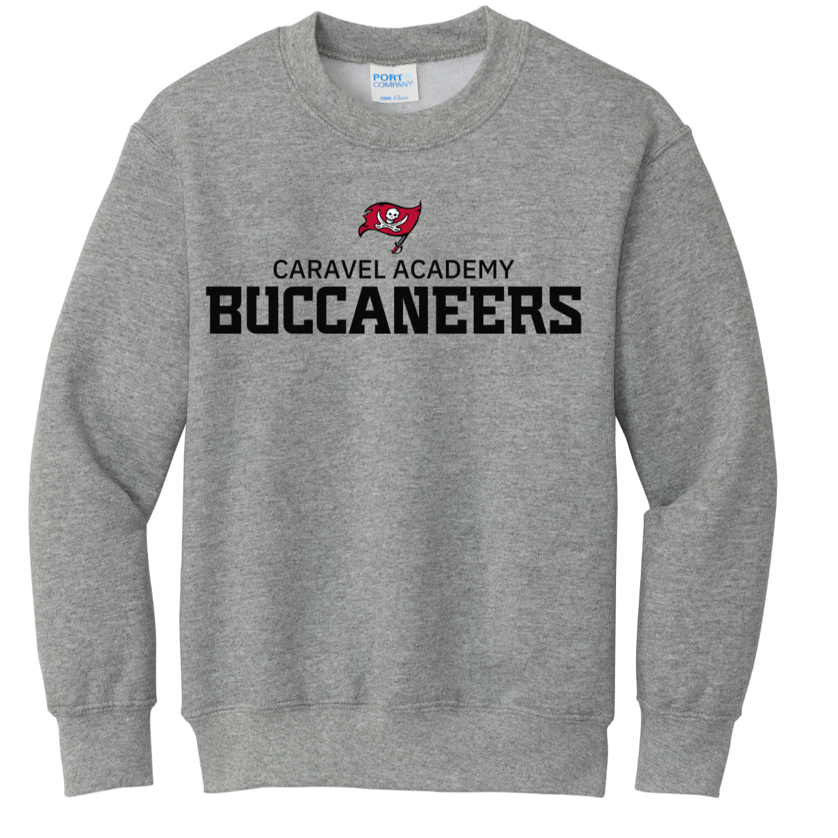 Port & Company Crewneck Sweatshirt - Grey - (Youth & Unisex) FLAG 2024 logo