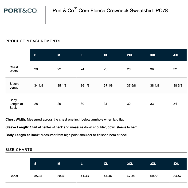 Port & Company Unisex Crewneck Sweatshirt - Orange