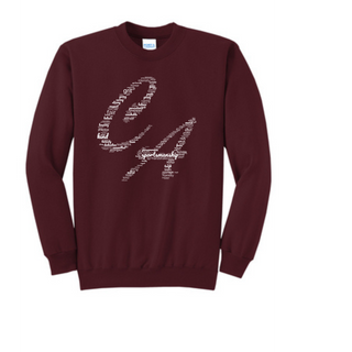 Port & Company Crewneck sweatshirt - Maroon - Sportsmanship (Youth & Unisex)