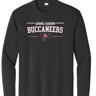 Sport Tek Dri fit long sleeve tee - Black (Youth & Unisex Adult)