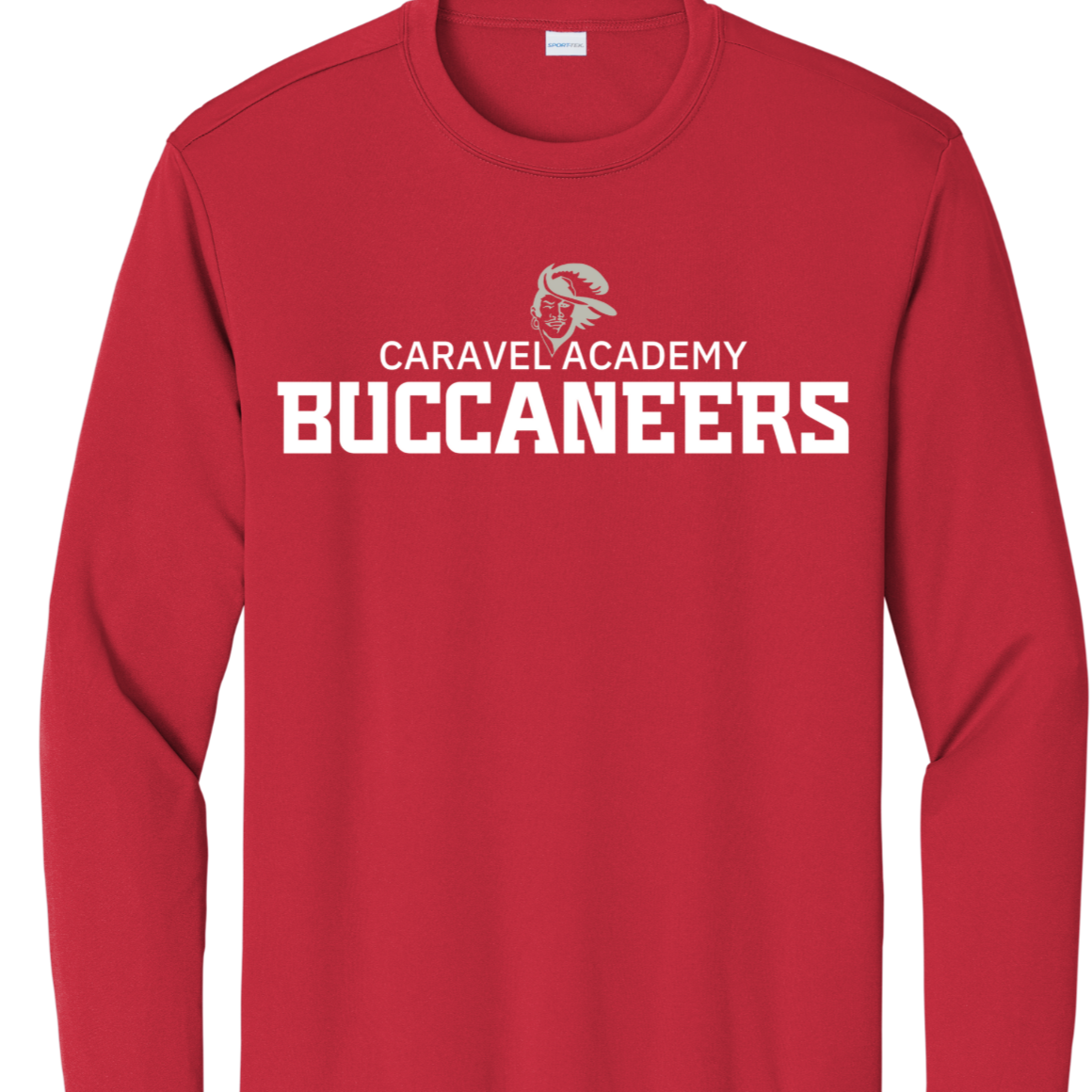 Sport Tek Unisex Dri fit long sleeve tee - Red (Adult sizes)