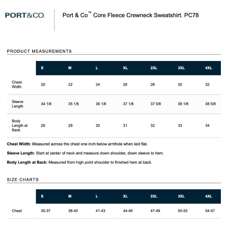 Port & Company Crewneck sweatshirt - Grey (Youth & Unisex)
