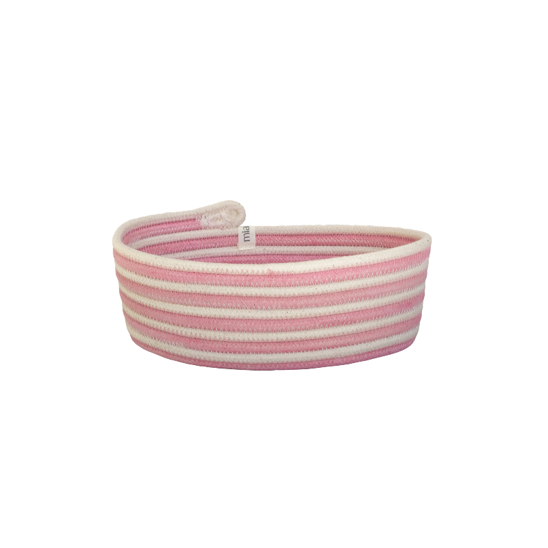 Oval Basket XS - Strawberry Pink Swirl (full) (BSK103389W-XS) Main Image