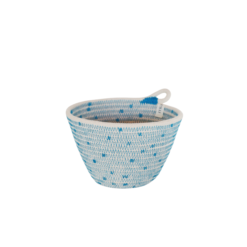 Petite Planter (XXS) - Teal Polka-Dot (BSK117202PDW-XXS) Main Image