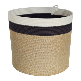 Cylinder Basket - Charcoal Jute Jungle (BSK1049681W)