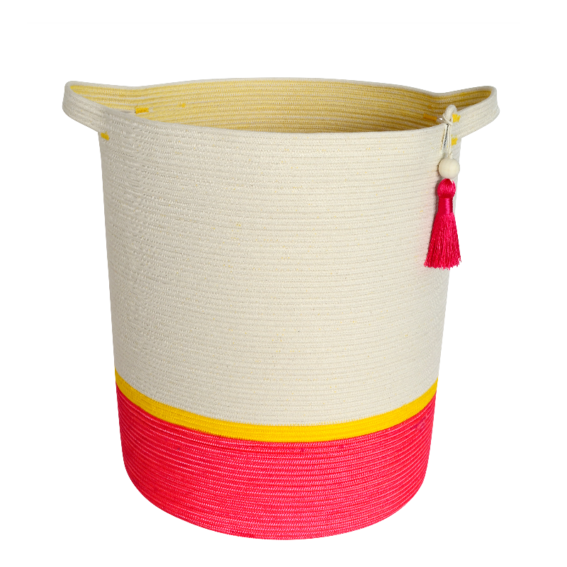 CSS Floor Basket L - Pink & Yellow (BSK106422432W-L) Main Image