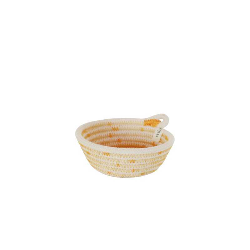 Trinket Bowl (XXS) - Mustard Polka-Dot (BSK100204PDW-XXS) Main Image