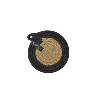 Coaster 4in - Charcoal Jute Jungle (set of 4) (BSK1309686W-10-4)