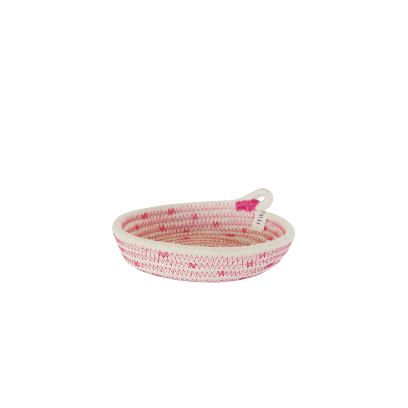 Trinket Tray (XS) - Fuchsia Polka-Dot (BSK147203PDW-XS) Main Image