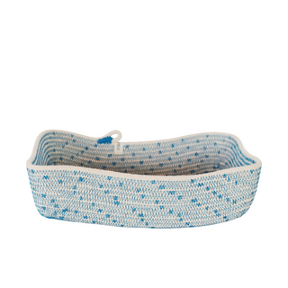 Rectangular Basket (S) - Teal Polka-Dot (BSK124202PDW-S)