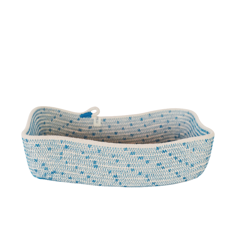 Rectangular Basket (S) - Teal Polka-Dot (BSK124202PDW-S) Main Image