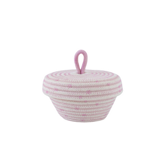 Petite Lidded Basket (XS) -  Strawberry Pink Soft Serve Sprinkles (BSK118211PDW-XS)