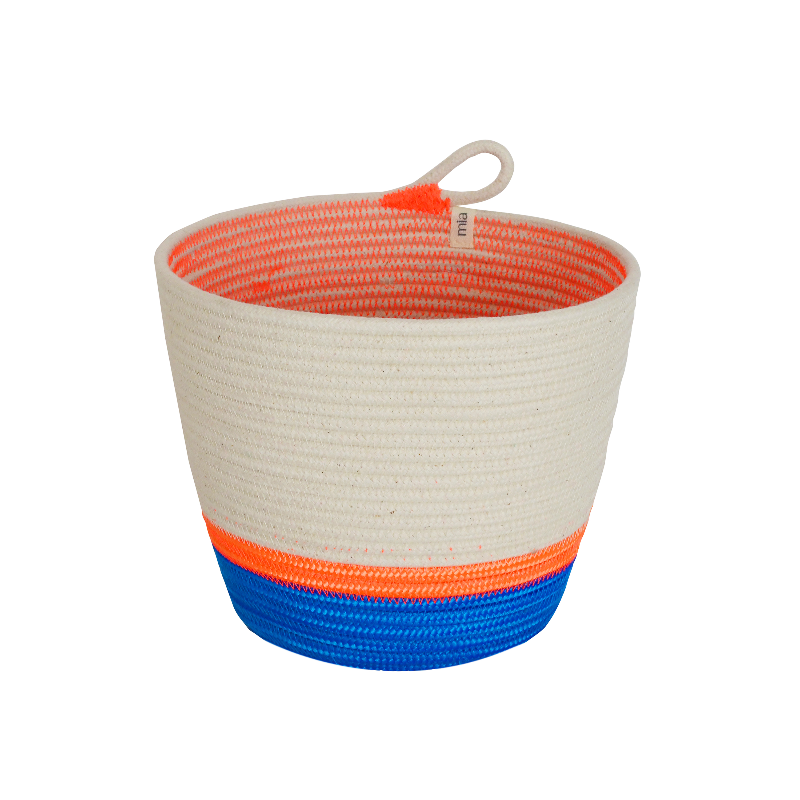 CSS Planter - Ocean Blue & Neon Orange (BSK117412352W) Main Image