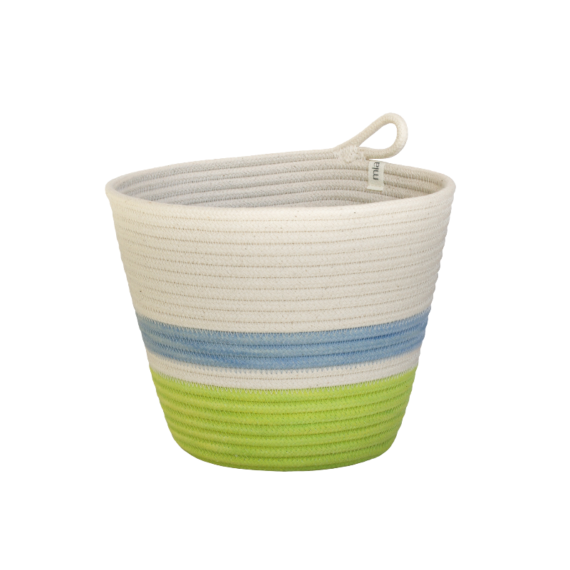 Planter - Pistachio Green & Bubblegum Blue Block (BSK117530W) Main Image