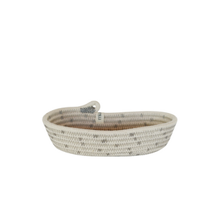 Petite Oval Basket (XXS) - Grey Polka-Dot(BSK10312PDW-XXS)