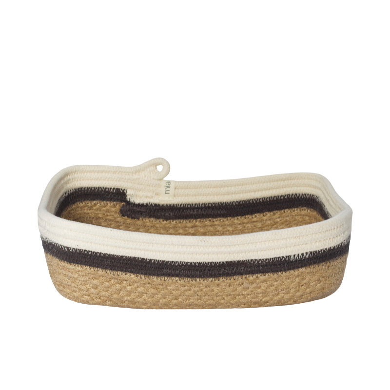 Rectangular Basket (S) - Charcoal Jute Jungle (BSK1249681W-S) Main Image