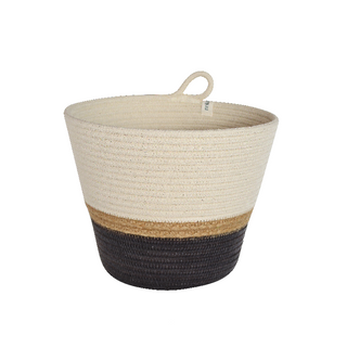 Planter - Jute & Charcoal (block) (BSK1178493W)