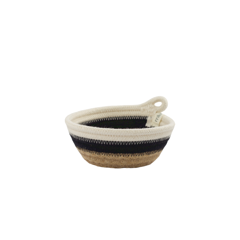 Trinket Bowl (XXS) - Black Jute Jungle (BSK1009621W-XXS) Main Image