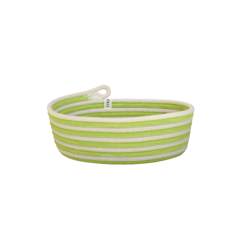 Oval Basket XS - Pistachio Green Swirl (full) (BSK103527W-XS) Main Image