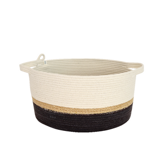 Handle Basket - Jute & Charcoal (block) (BSK1058493W)