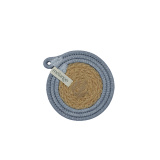 Coaster 4in - Jute & Blue-Grey (BSK13096165W-10)