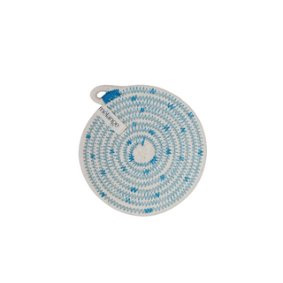 Coaster 12cm - Teal Polka-Dot (BSK130202PDW-12)