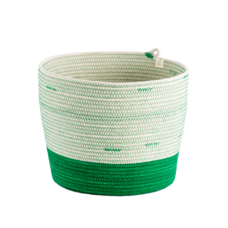 Cylinder Basket - Greenery (BSK104100W) Main Image