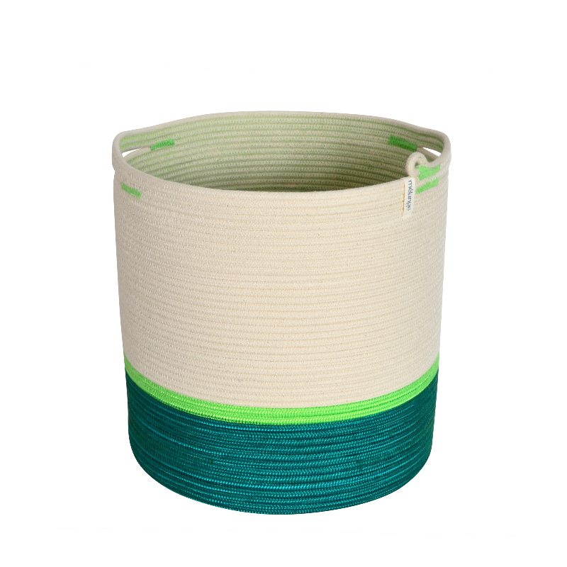 CSS Handle Cylinder Basket XL - Green & Neon Green (BSK141462452W-XL) Main Image