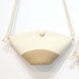 Button Bag - Jute Block (BAG10893W)