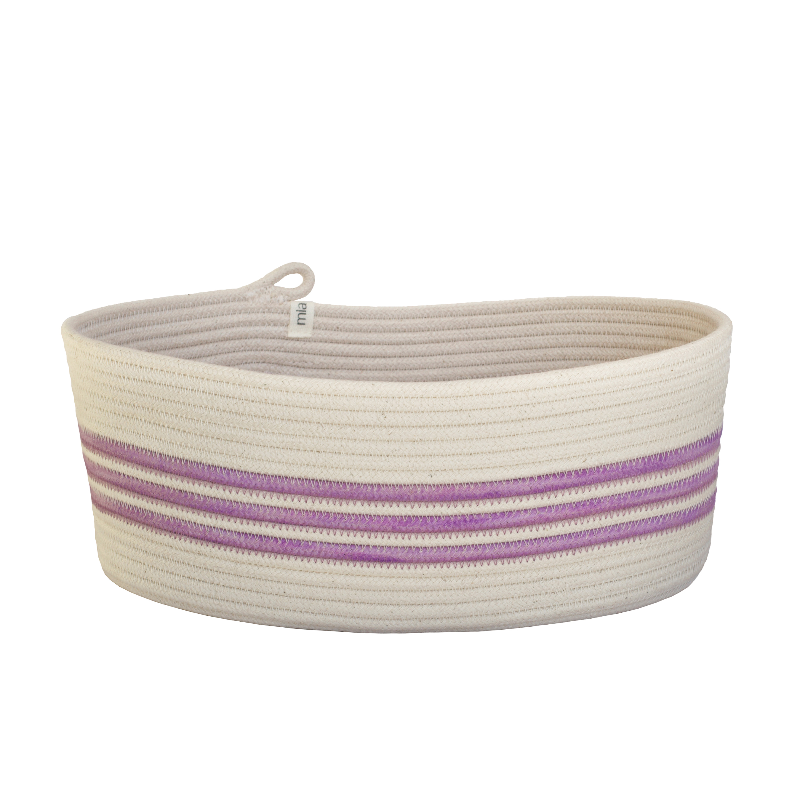 Oval Basket M - Berry Purple Swirl Striped (BSK103538W-M) Main Image