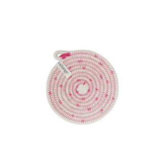 Coaster 12cm - Fuchsia Polka-Dot (BSK130203PDW-12)