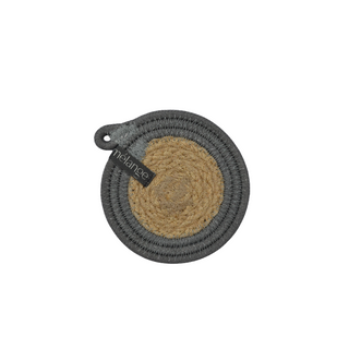 Coaster 4in - Grey Jute Jungle (set of 4) (BSK1309635W-10-4)