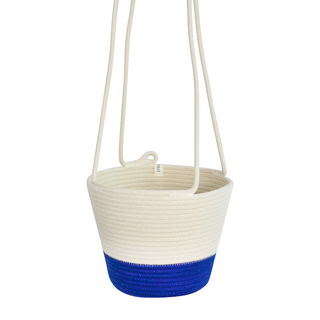 Hanging Planter - Blue Block (BSK121123W)