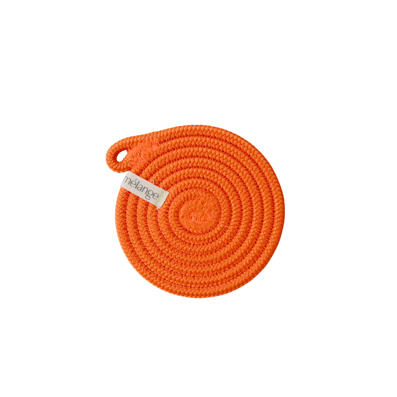 CSS Coasters 10cm - Neon Orange Poly (full) (set of 4) (BSK130350W-10-4) Main Image