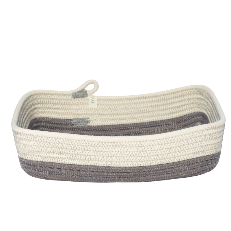 Rectangular Basket (S) - Grey Fruit Pastilles (BSK12483W-S)