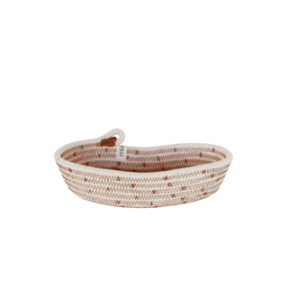 Petite Oval Basket (XXS) - Nutmeg Polka-Dot (BSK103206PDW-XXS)