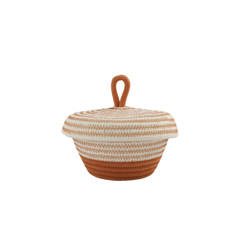 Petite Lidded Basket (XS) - Nutmeg Fruit Pastilles (BSK118393W-XS) Main Image