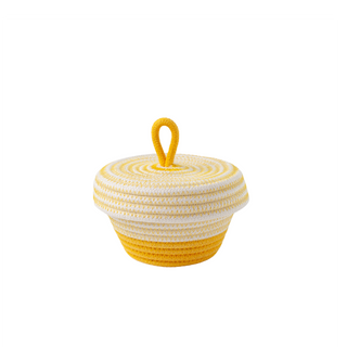 Petite Lidded Basket (XS) -  Yellow Fruit Pastilles (BSK118140W-XS)