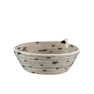 Bowl - Stitched Polka Dot (black) (BSK10011W)