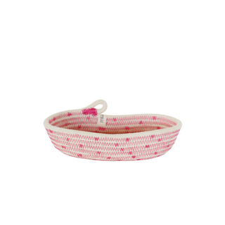  Petite Oval Basket (XXS) - Fuchsia Polka-Dot (BSK103203PDW-XXS)